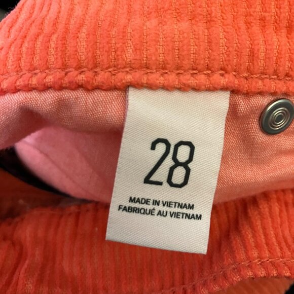 BDG Urban Outfitters Womens Shorts 28 Corduroy Cut-Off Frayed Hem Cotton Orange - Picture 6 of 7